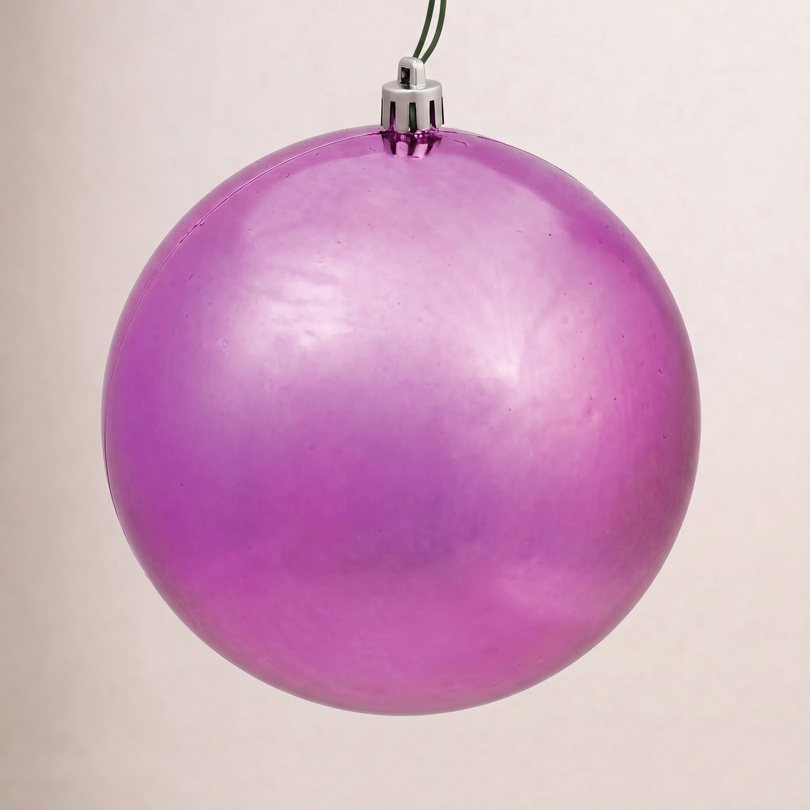 Shatterproof Bauble, 3" H x 3" W x 3" D, Shiny Mauve