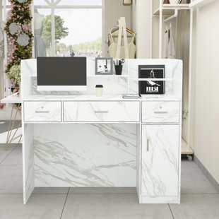 Rectangle Manufactured Wood Reception Desk