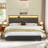 Antioch Upholstered Bed Frame with 2 Storage Drawers, Modern Platform Bed with Charging Station & LED Light, No Spring Box Needed-1242796909-1252420687