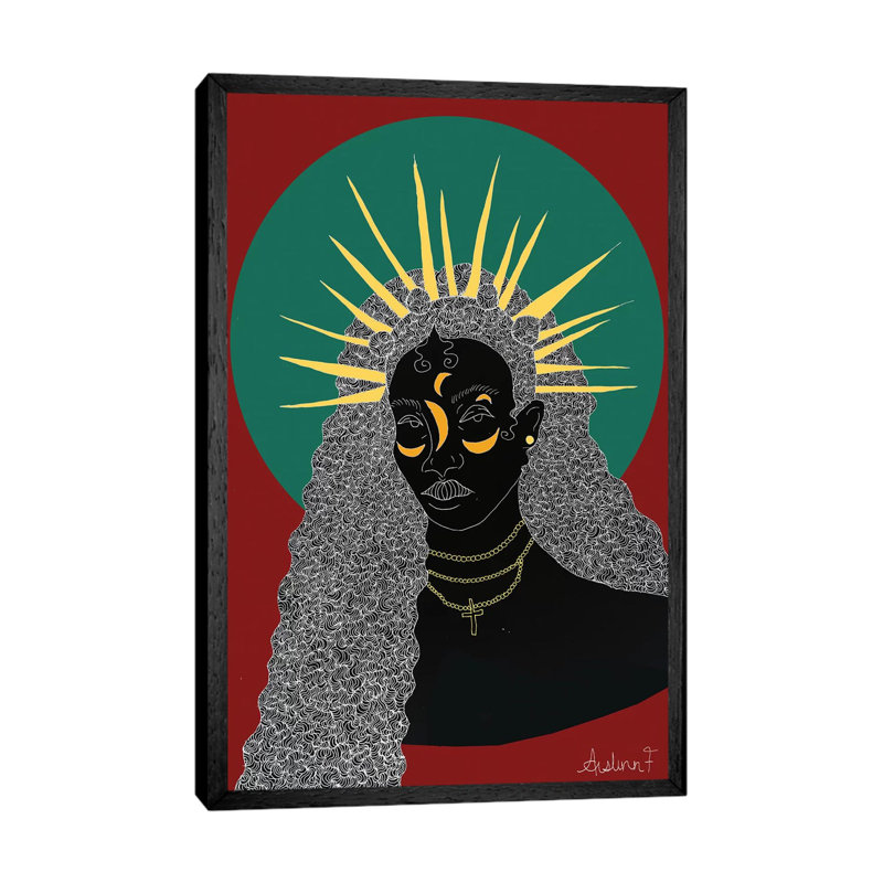 Regality II - Burgundy by Aislinn Finnegan - Print on Canvas, Black Framed, 101.6 cm H x 66.04 cm W