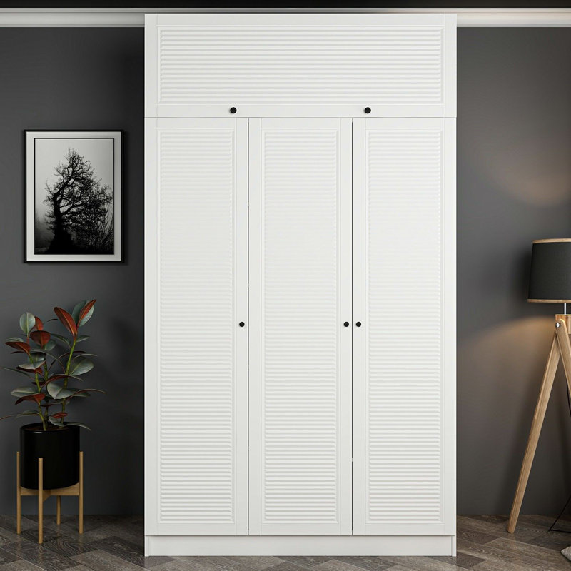 Elina Manufactured Wood Wardrobe, 255cm H x 135cm W x 52cm D