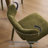 Green Fabric Dining Chair, Modern Upholstered Side Chair With Metal Legs And High Back For Kitchen And Dining Room-1650615636