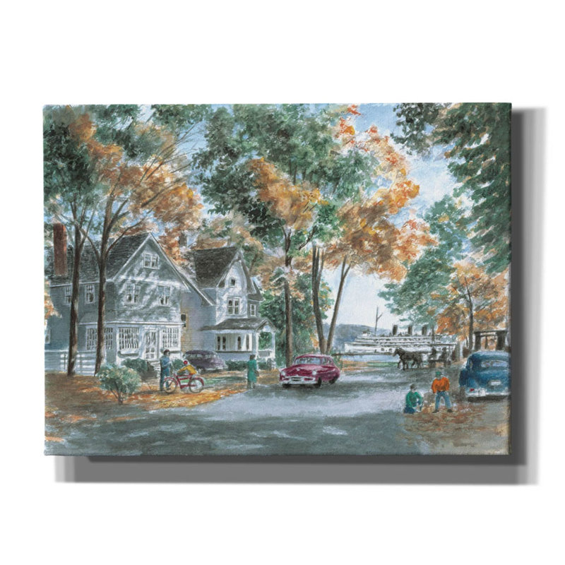 «Autumn On Glenn Dr.» par Stanton Manolakas, art mural sur toile, H 12 po x l 16 po x P 0,75 po