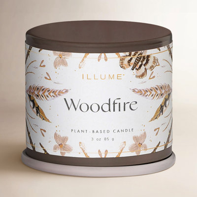  Noble Holiday Woodfire Small Radiant Glass Candle