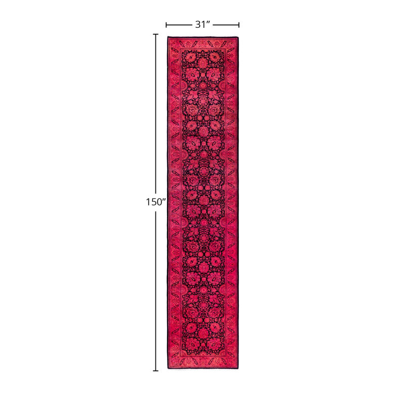 Overyed One-of-a-Kind Runner 2'7" X 12'6" Hand Knotted Area Rug