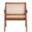 Chaise d'appoint naturelle avec base en bois stable pour les espaces de vie