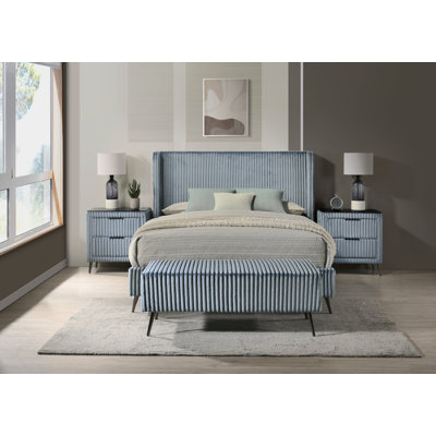 Northington Mavela Wide Wale Upholstery Bedroom Set