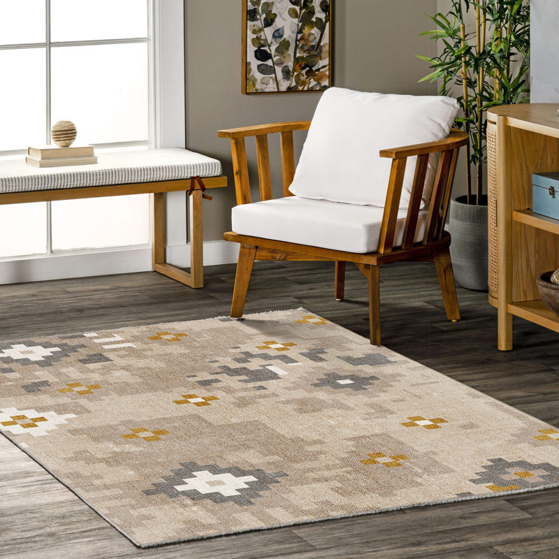 Tapis rectangulaire Zelphia, Tapis de couloir 2 pi 8 po x 14 pi 10 po