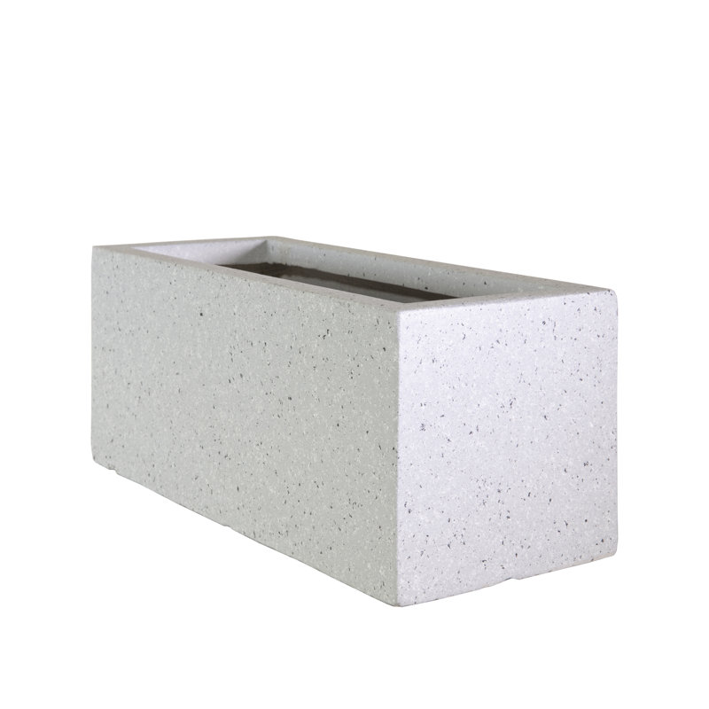 Planter Box, 17cm H x 40cm W x 17.5cm D, Marble Grey