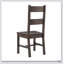 Ensemble de 2 chaises de salle à manger en bois brun doré rustique avec sièges confortables et fabrication robuste pour un décor élégant