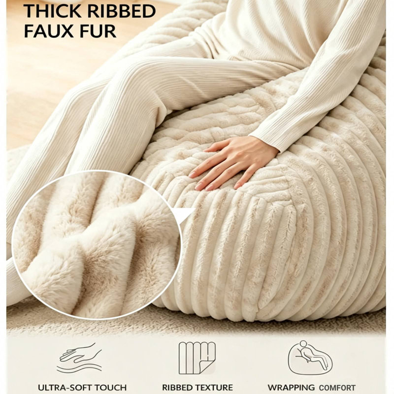 Giant Bean Bag Chair With Convertible Bean Bag Mat And Machine-washable Cover. Suitable For Adults, It Can Be Placed In Various Settings Such As Living Rooms, Bedrooms, And Studies.