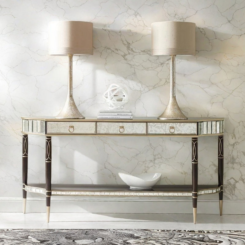Retro Multifunctional Luxury Console Table, H 35,43 po x l 78,74 po x P 15,75 po