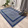 Alfa Rich Candelario Navy, Royal Blue Washable Woven Cotton Area Rugs for Living Room Bedroom Kitchen Dining