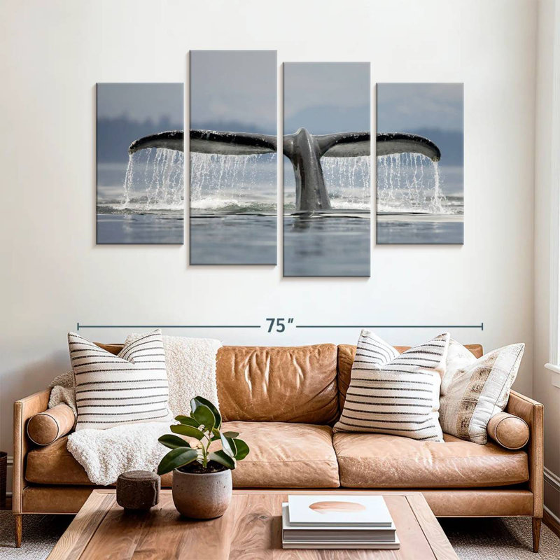 Brampt Diving Whale Tail, 42" H x 68" W