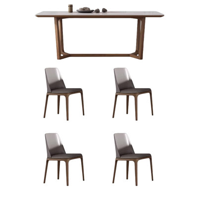 Concevez l'ensemble de table à manger et de chaises Rock The Plate