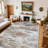 Modern Abstract Area Rug 6x9 Rugs for Living Room, Soft Low Pile Indoor Outdoor Rugs,  Brown Large Soft Indoor Washable Rug, Non Slip, Soft Accent Carpet for Bedroom Dining Room Table Home Decor Use-759699555-754217696