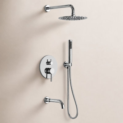 AquaSpa 10" Shower System with Tub Faucet