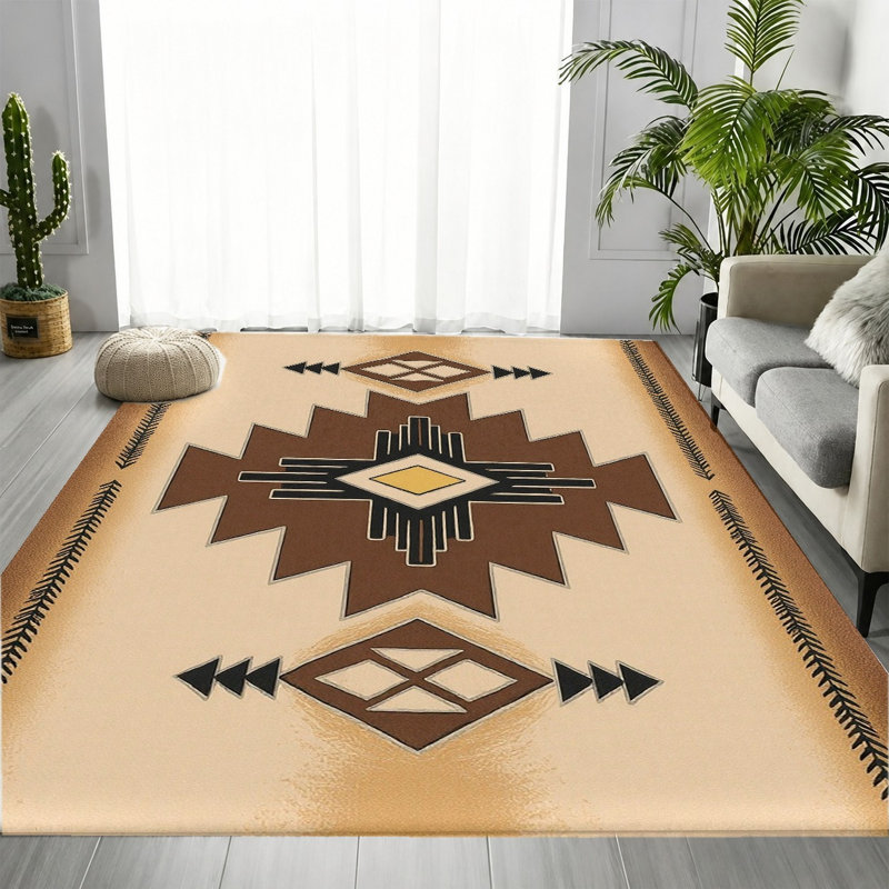 Tapis Boho Aztec, Rectangle 9 pi 10 po x 6 pi 7 po (300 x 200 cm)