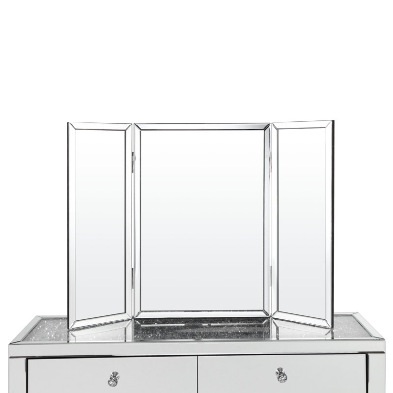 Miroir de coiffeuse à trois volets Tanith, Grand