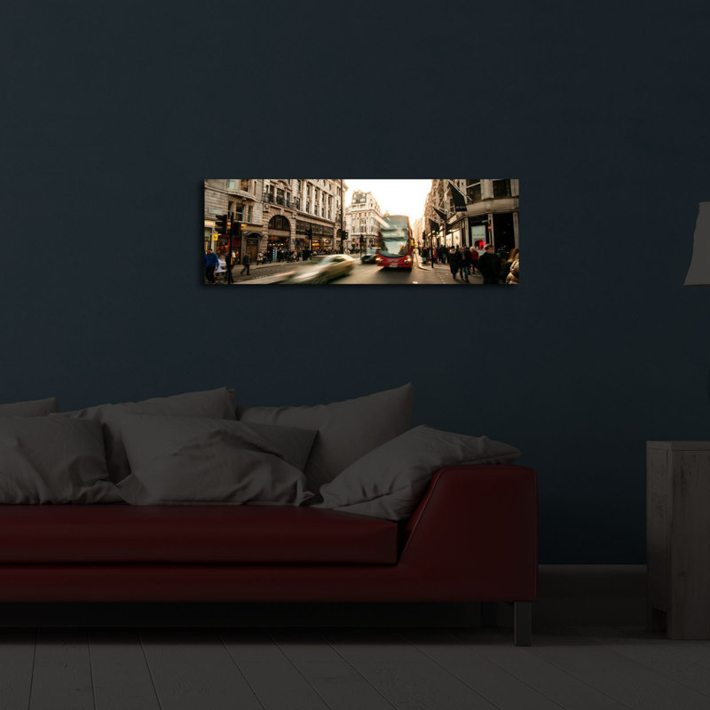 Toile avec éclairage DEL, 30 po x 35,4 po | 100% toile de suède, cadre 100% bois (épaisseur: 1,2 po) | À piles (1 x 9 V, non incluse) | Interrupteur marche / arrêt, parfait pour la décoration intérieure et les cadeaux uniques