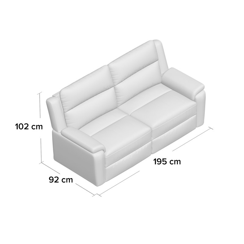 Sevastopol 3 Seater Reclining Sofa, Beige
