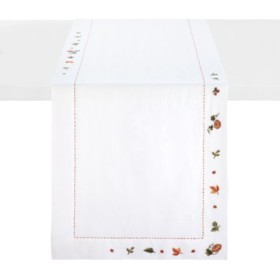 Autumn Cotton Blend Floral Table Runner