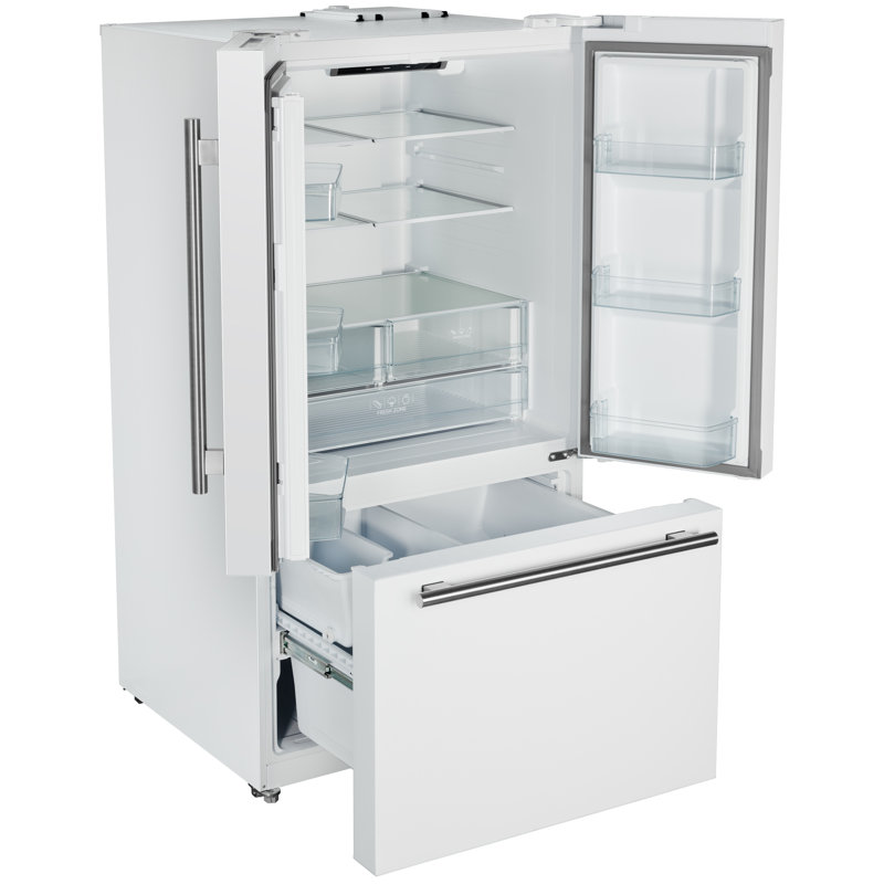 Porte française de 36 po Rivello., Blanc