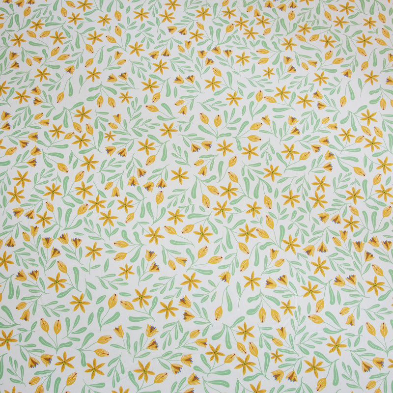 Ensemble de draps Zeta Boho, Ensemble de draps pour lit simple avec 1 taie d'or, Vert