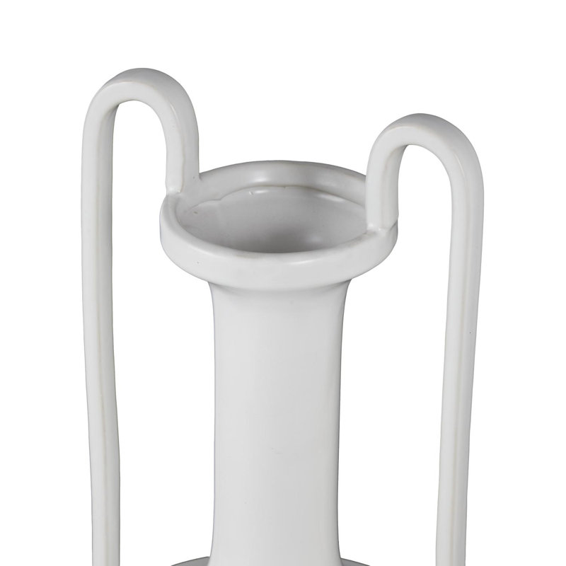 Congresbury Ceramic / Porcelain Floor Vase, 30" H x 7.6" W x 7.6" D, White