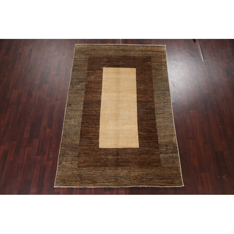 Tapis oriental unique Gabbeh Kashkoli noué à la main 5 pi 8 po x 8 pi 7 po