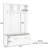 4-in-1 Hall Tree with 6 Golden Hooks, Wood Grain Bench with 2 Drawers and Storage, White-2086135395