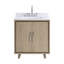 TileBar Studio Vanities Setton Greige Ash Single Vanity with White Quartz Top-431511480