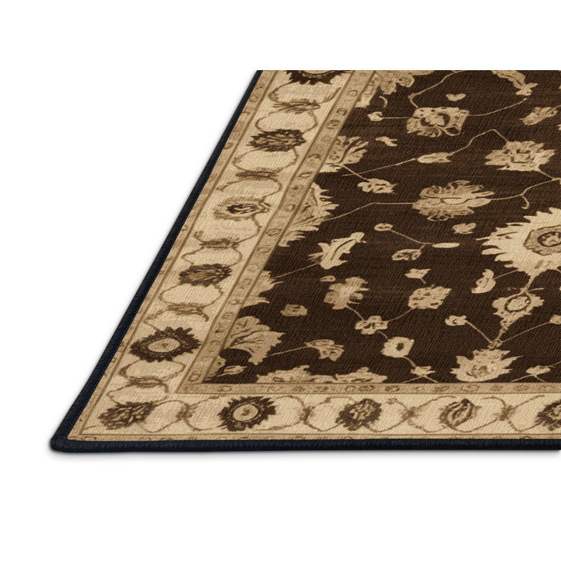 Tapis brun lavable à la machine