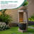 32" Modern Geometric Water Fountain with LED Lights, Two Bowls Cascading Waterfall Decor, Weather-Resistant Resin Outdoor Feature