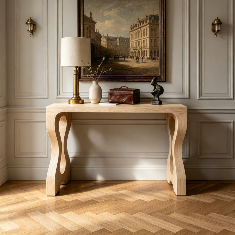 Loredana, H 29,53 po x l 55,12 po x P 13,78 po, Bois naturel