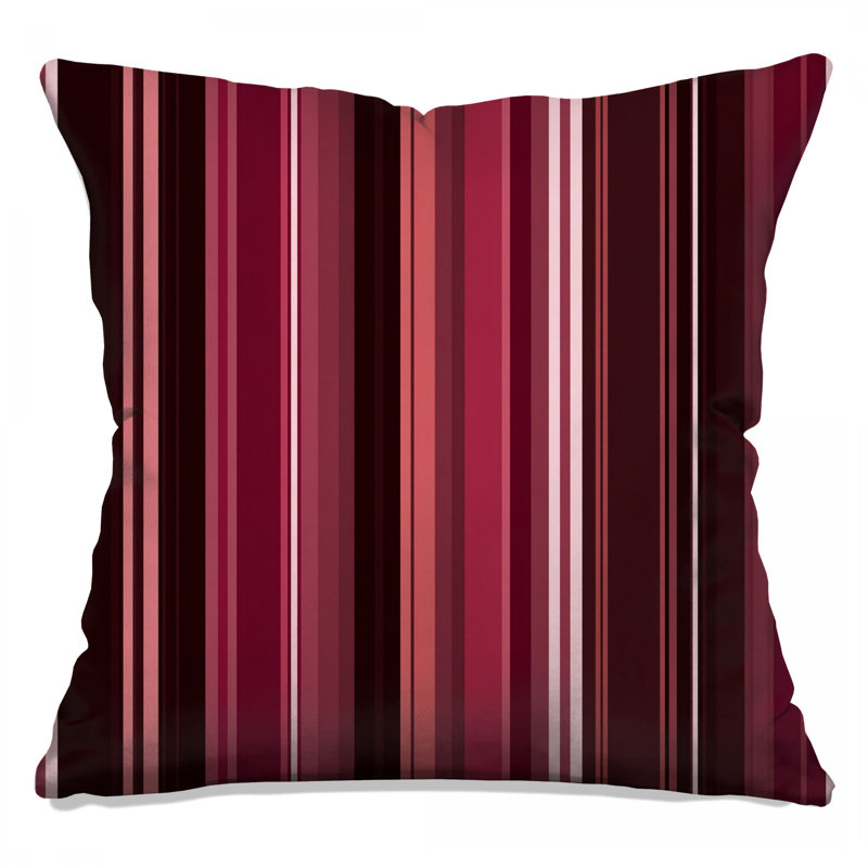 Coussin Red Stripes, 20 po x 20 po