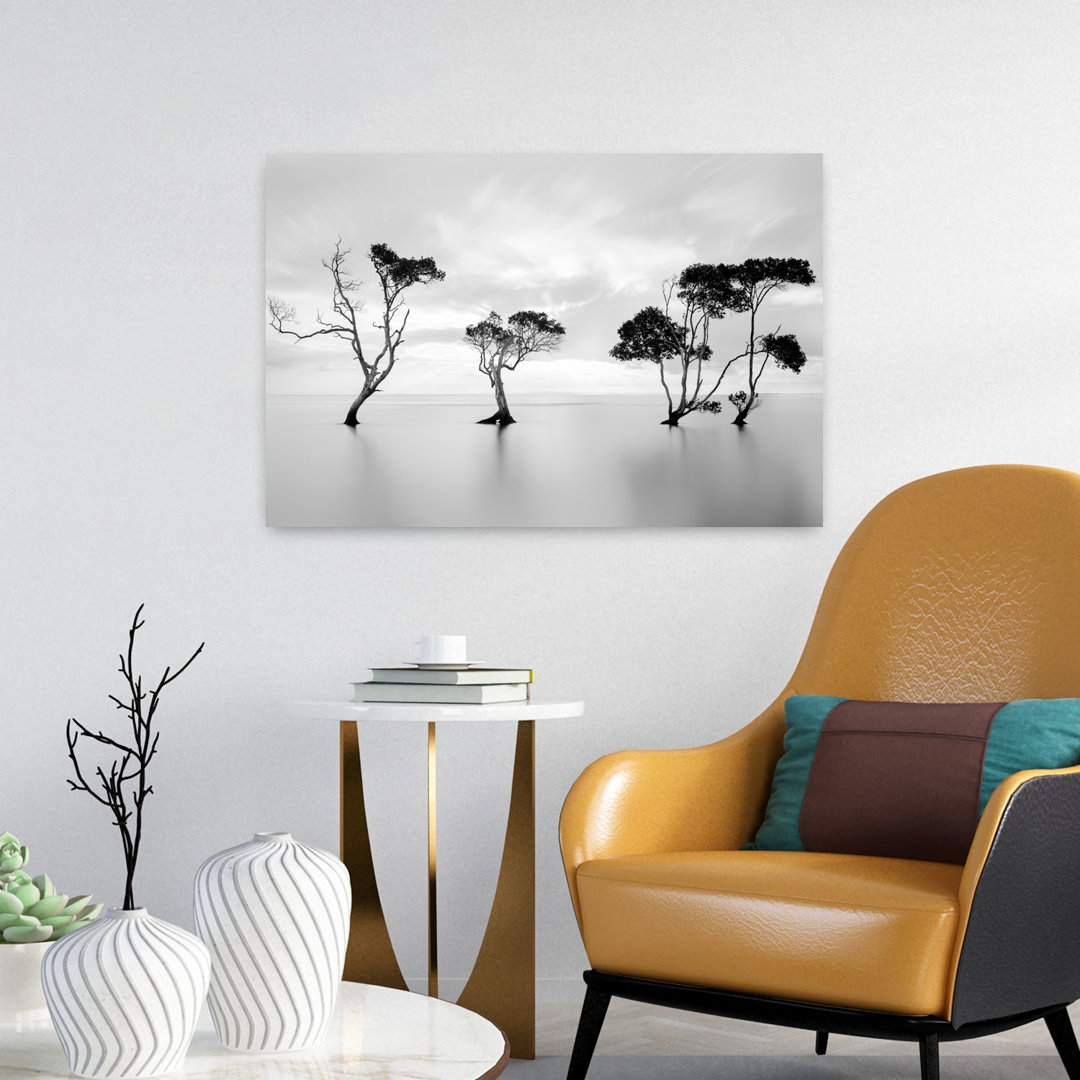 Drowning Not Waving Peaceful Serene Tranquil Coastal Landscape Wall Art Print