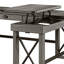 Bureau d'écriture avec finition relevable gris vieilli