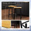 Grand îlot de cuisine 48 pouces avec 2 tabourets de bar, prise de courant, support de rangement interne pour porte, chariot de rangement pour cuisine, salle à manger, noir-290754747