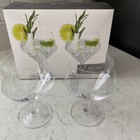 Angled Crystal Gin & Tonic Glasses (Set of 4) by Viski (10855)