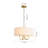 American Traditional 4-Light Linen Drum Shaded Pendant