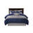 7 PC Pieced Comforter Set Blue