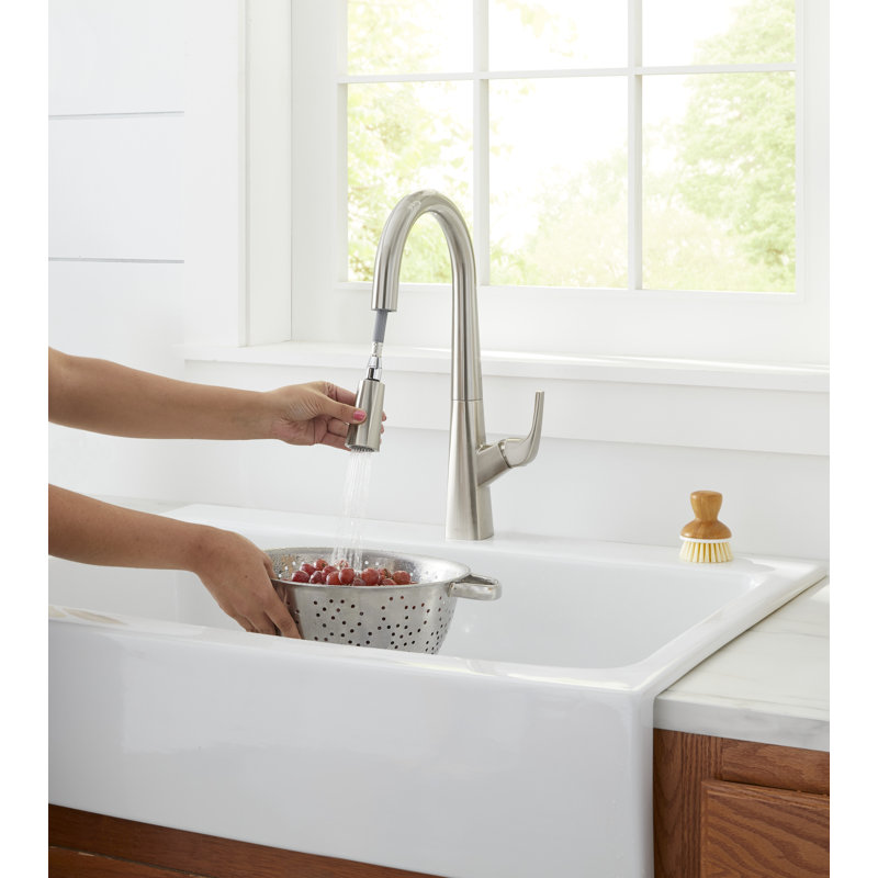 Vaughn® Single Handle Pull-Down Kitchen Faucet 1.75Gpm Stainless Steel, Stainless Steel
