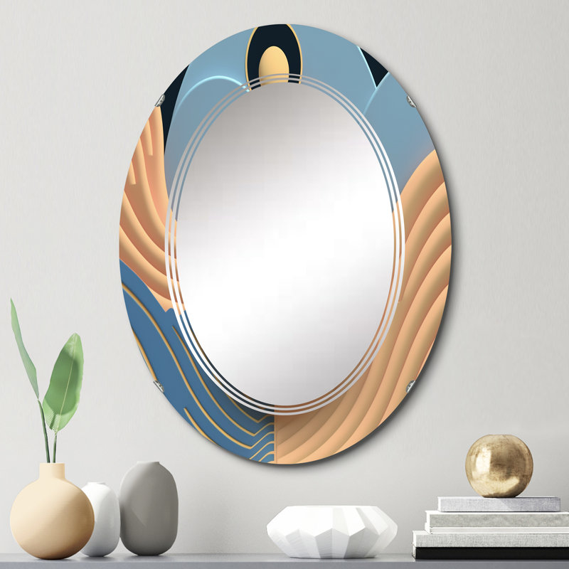Fideo - Miroir mural moderne ovale, 30 po x 20 po