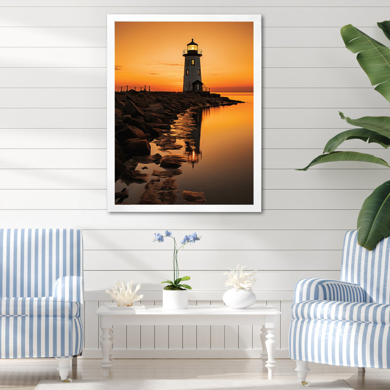 Port maritime «Solace I» sur toile, Cadre photo blanc, H 32 po x l 24 po x P 1 po
