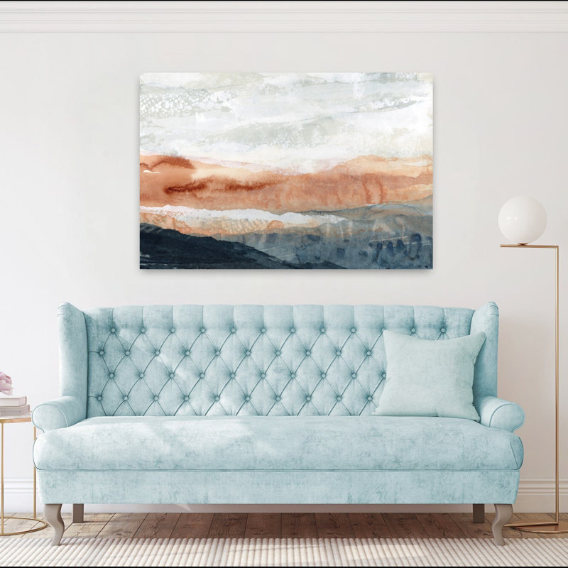Art contemporain contemporain abstrait bord de mer, H 40 po x l 60 po