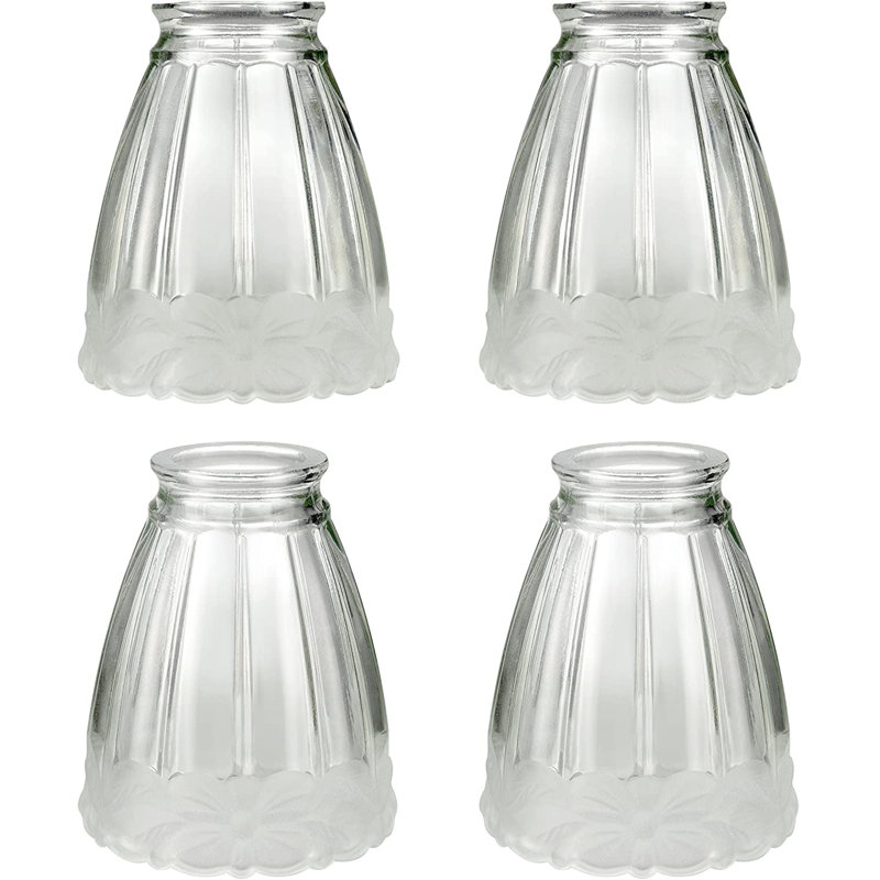 Abat-jour de ventilateur de plafond en verre H 4,75 po x l 5,5 po (vissé) transparent