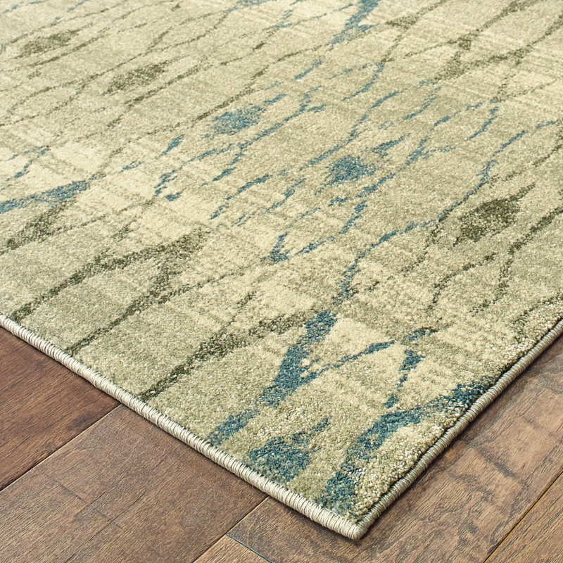 Tapis géométrique tissé à la machine Tartaglia, Rectangle 9 pi 10 po x 12 pi 10 po