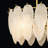4 - Light Dimmable Leaf Glass Drum Chandelier with Brushed Gold Finish for Dining Room & Entryway