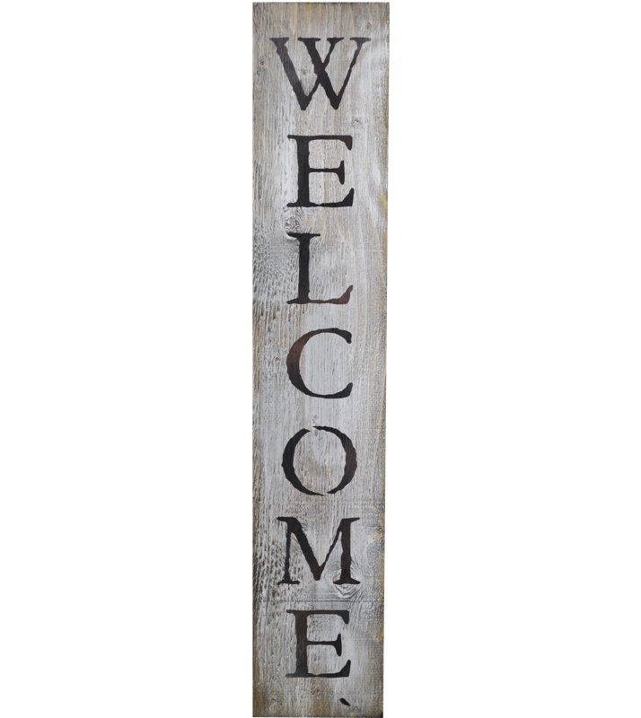 Décoration murale « Welcome » Holmestrand, Blanc antique